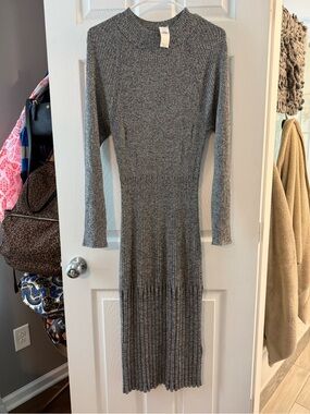 NWT! Banana Republic Slim Ribbed Knit Long Sleeve Dress Size Large